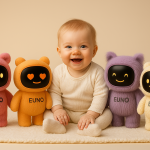 La famille EUNO entoure un bébé.